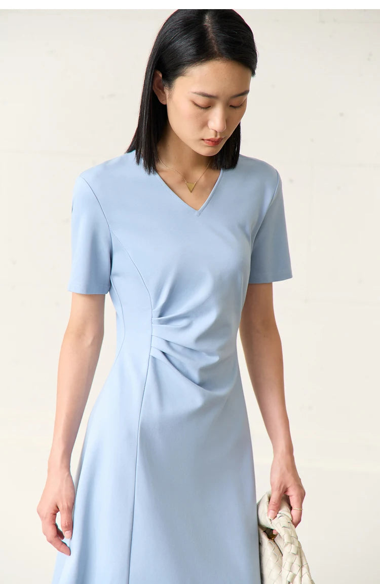 V-Neck Short Sleeve Dress