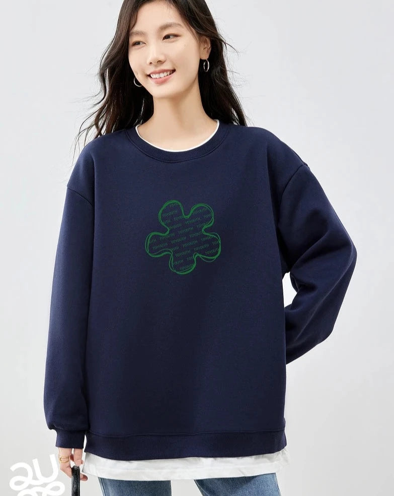 Flower Print Sweatshirt