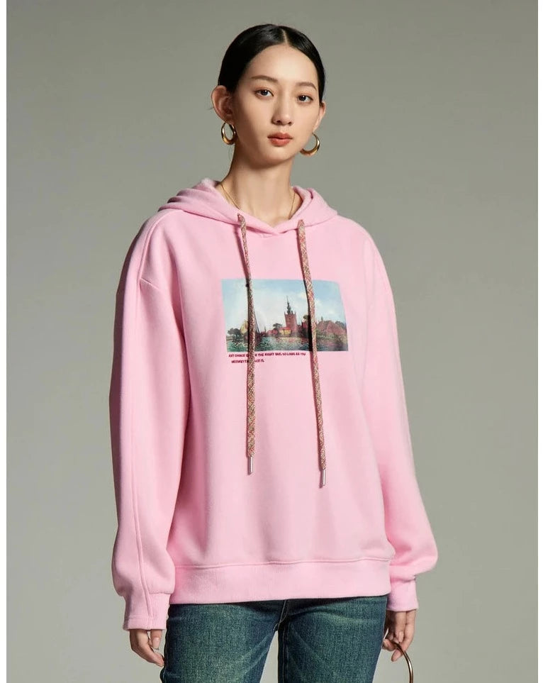 Loose Art Print Hoodie