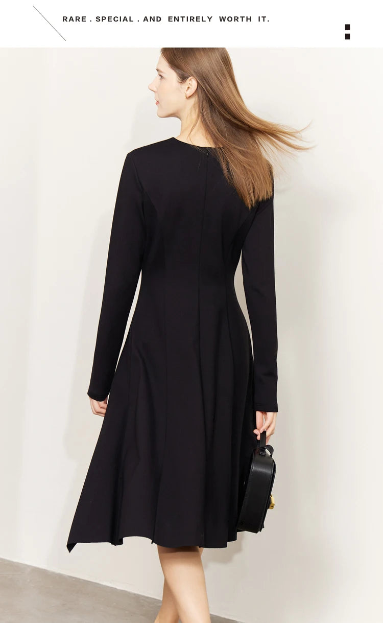 Elegant Asymmetrical Midi Dress