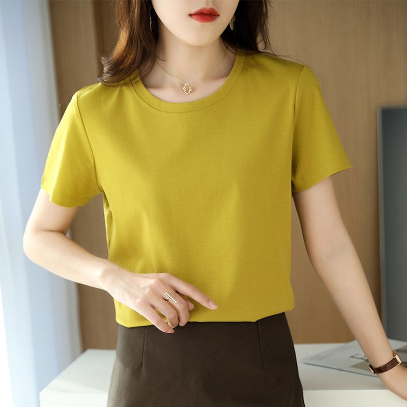 Round Neck Cotton T-shirt