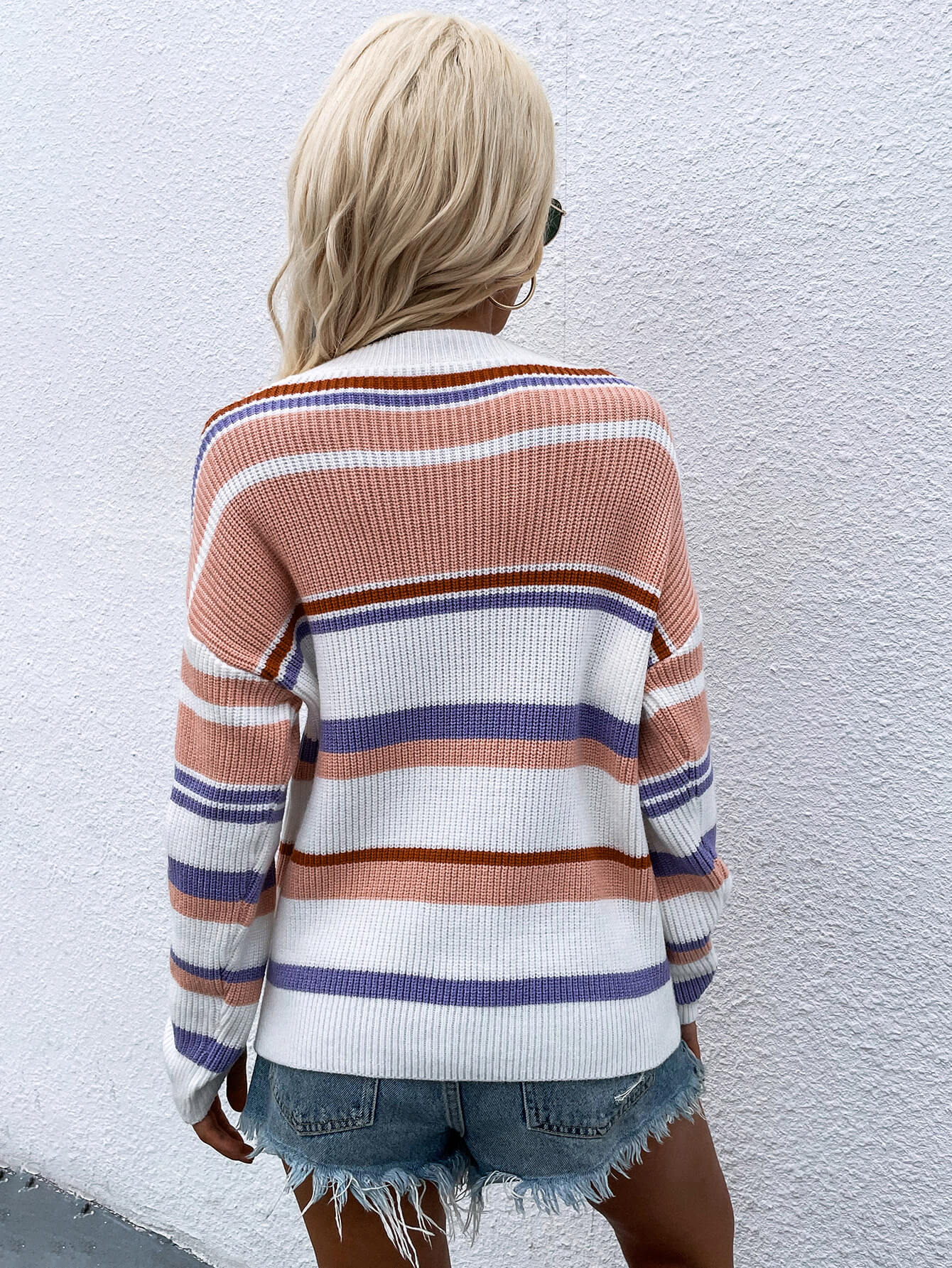 Striped Round Neck Sweater