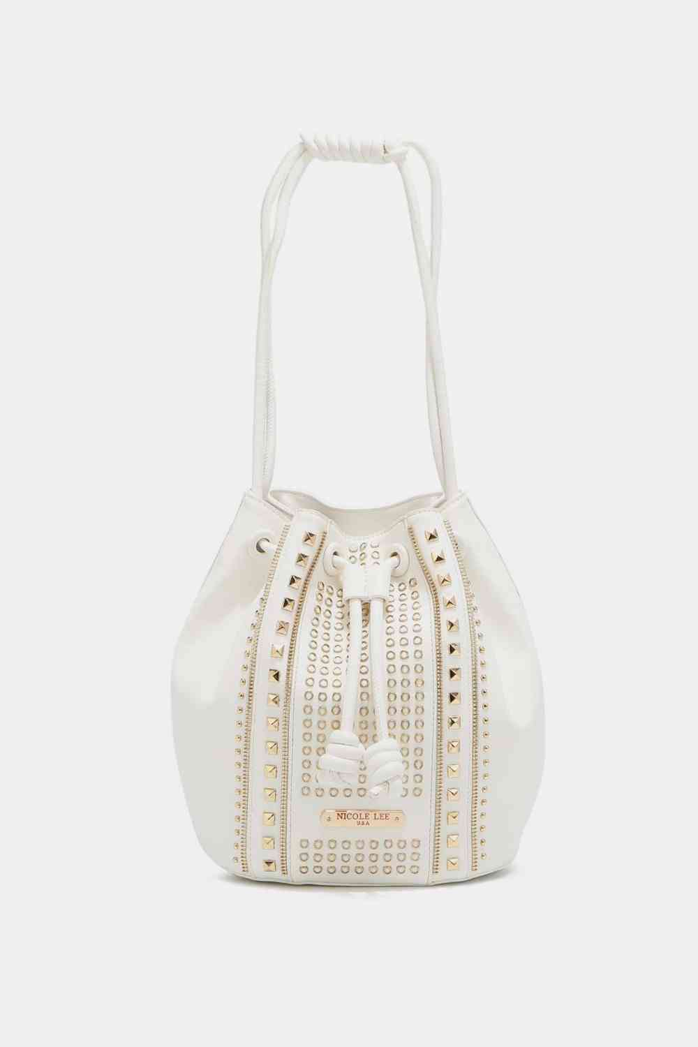 Nicole Lee USA Amy Studded Bucket Bag - BEYOND FASHION