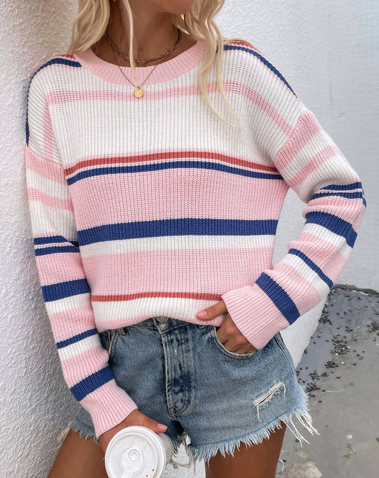 Striped Round Neck Sweater