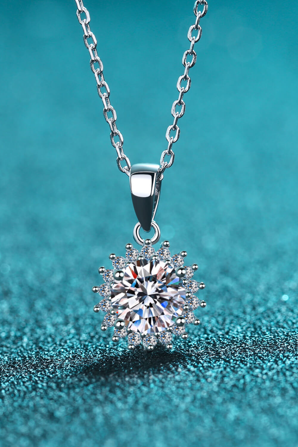 925 Sterling Silver Moissanite Pendant Necklace - BEYOND