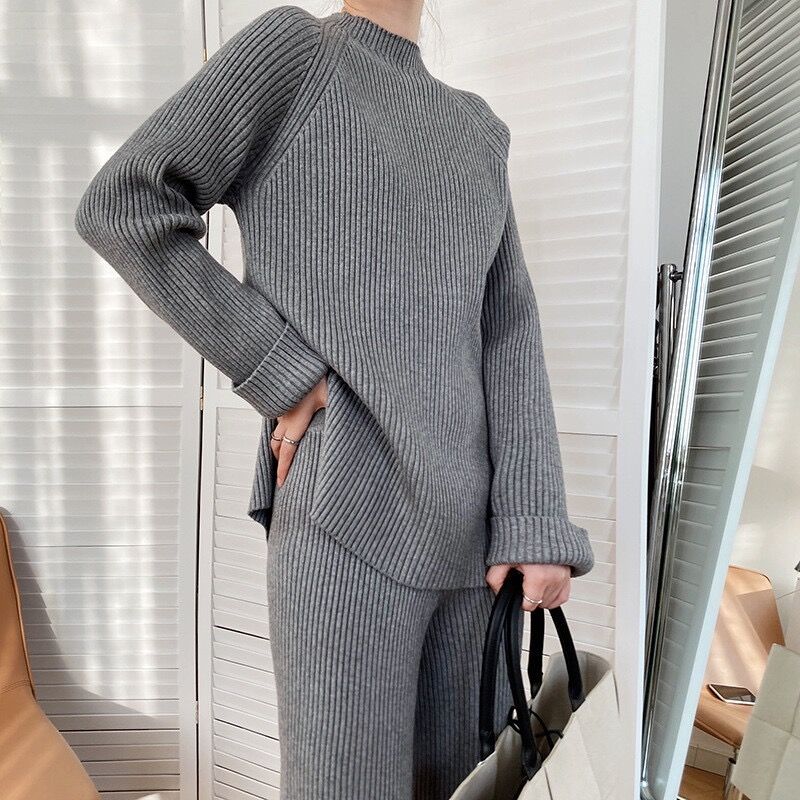 Knit sweater and pants set best sale