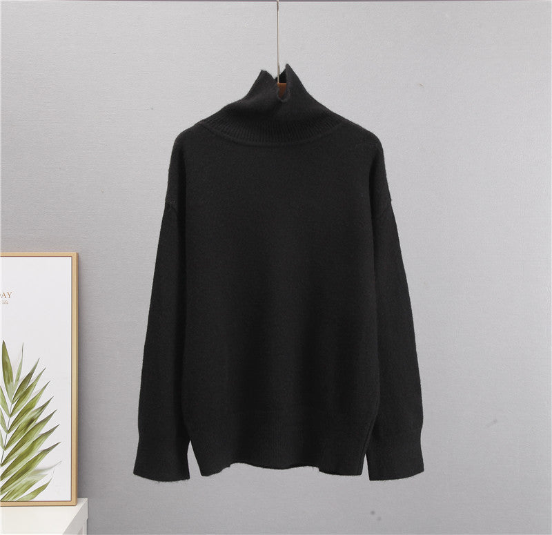 Long Sleeve Turtleneck Knit Sweater - BEYOND
