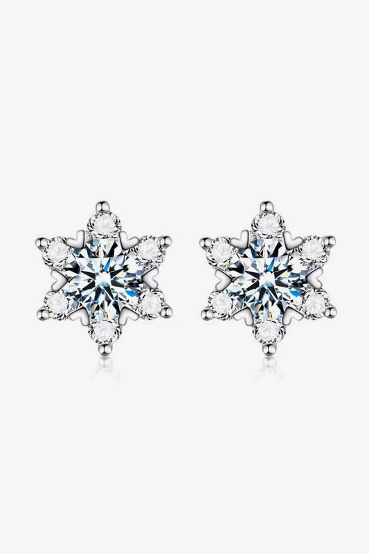 2 Carat Moissanite Floral Stud Earrings - BEYOND