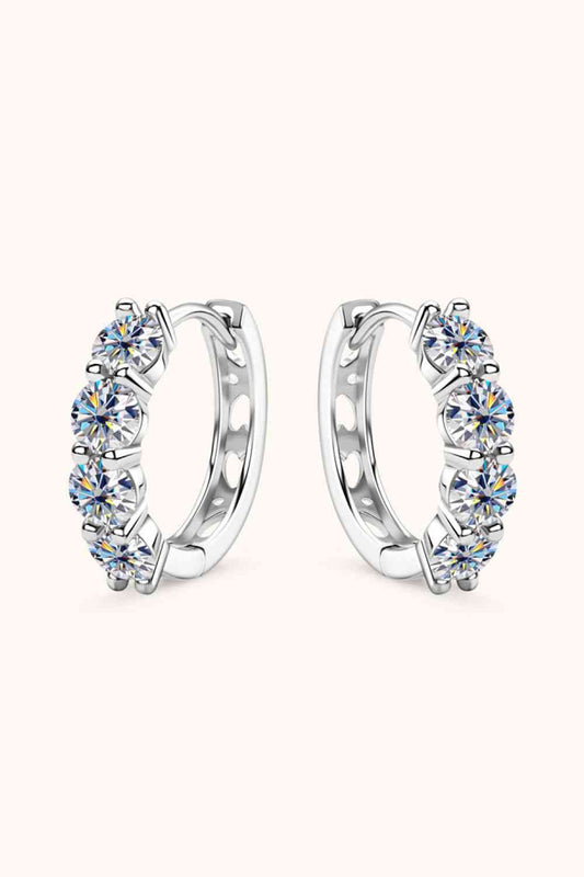 2.4 Carat Moissanite Huggie Earrings - BEYOND