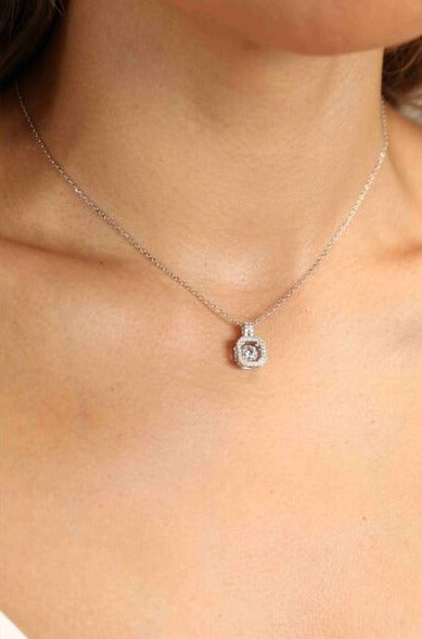 Adored Moissanite 925 Sterling Silver Necklace