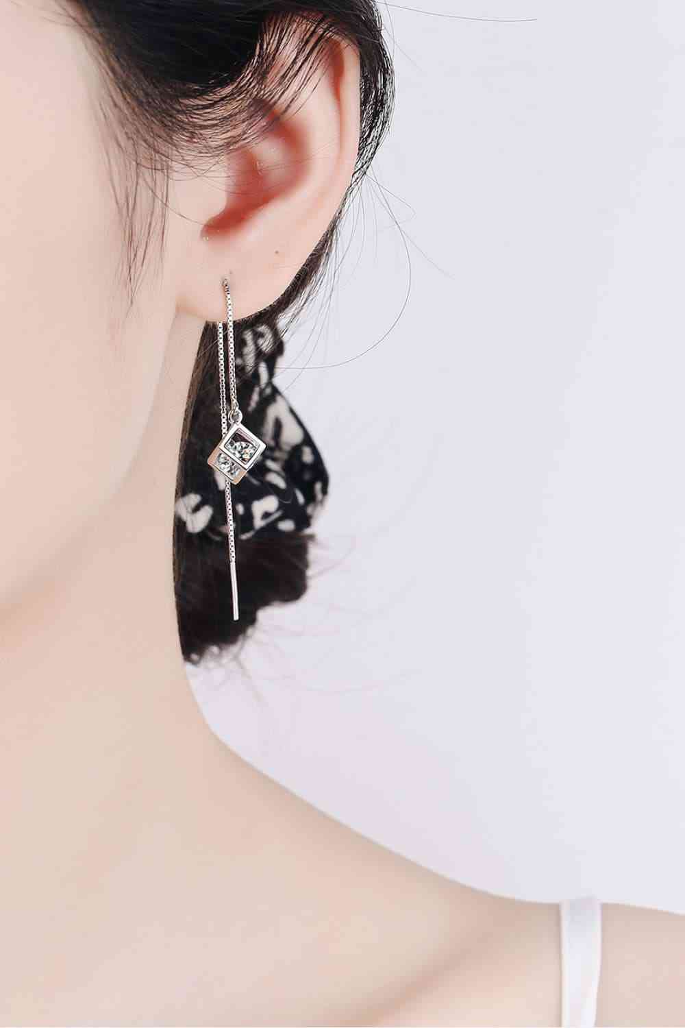 2 Carat Moissanite 925 Sterling Silver Threader Earrings - BEYOND