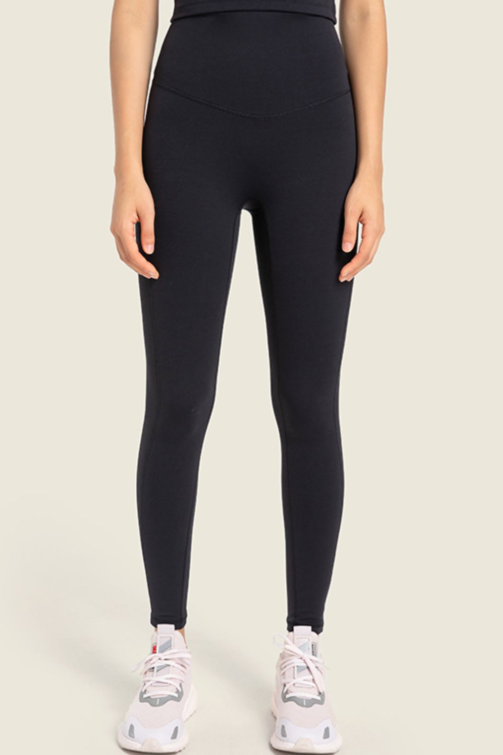 Seamless High-Rise Wide Waistband Yoga Leggings - BEYOND FASHION