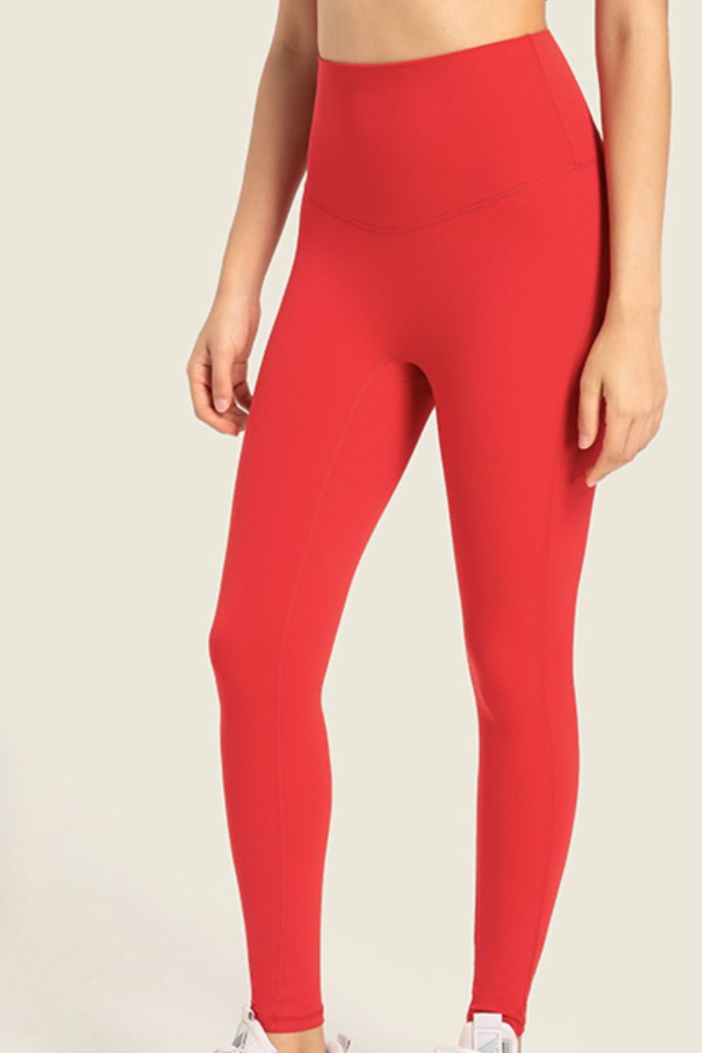 Seamless High-Rise Wide Waistband Yoga Leggings - BEYOND FASHION