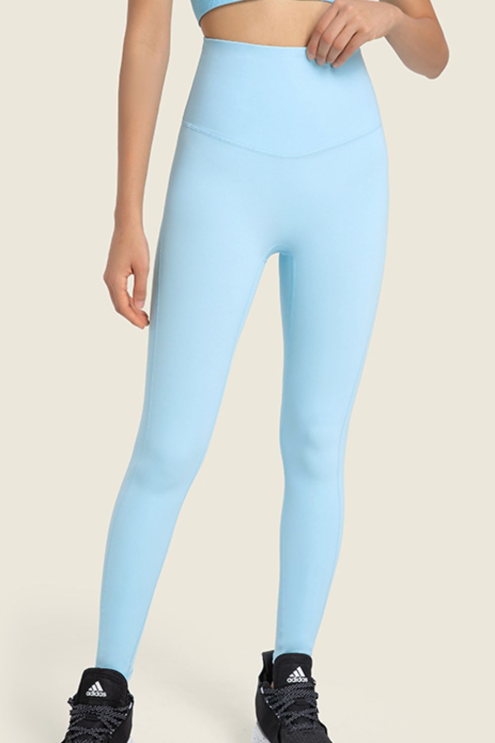 Seamless High-Rise Wide Waistband Yoga Leggings - BEYOND FASHION