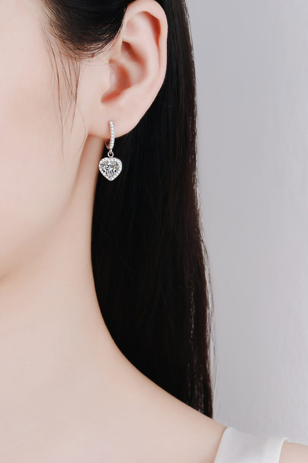 Heart-Shaped Drop Earrings