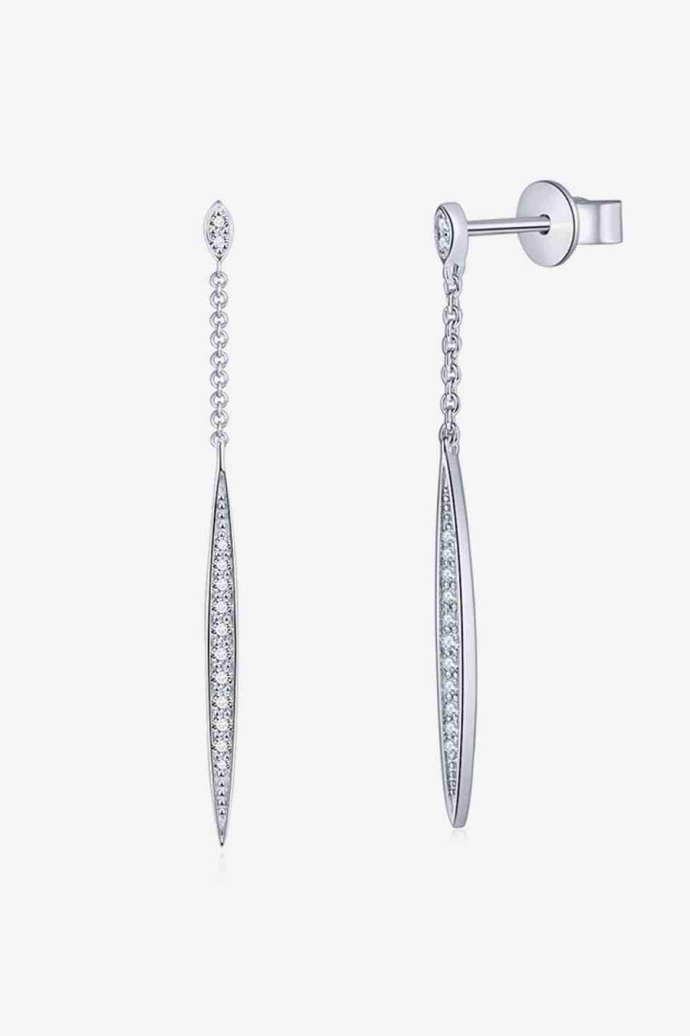 Elegant Moissanite 925 Sterling Silver Drop Earrings - BEYOND