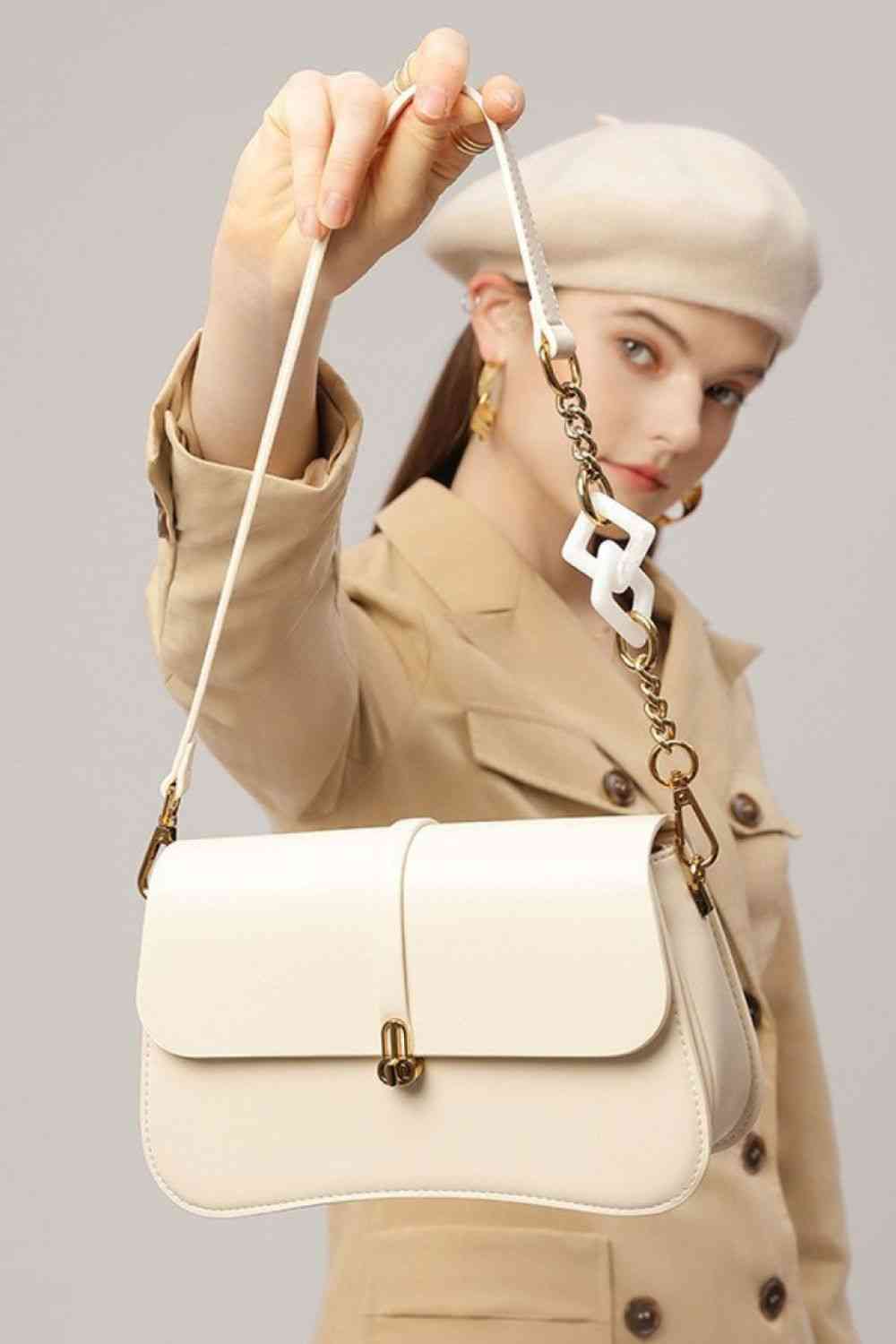 PU Leather Shoulder Bag - BEYOND FASHION