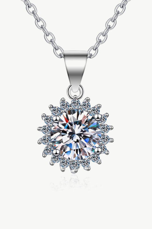 925 Sterling Silver Moissanite Pendant Necklace - BEYOND