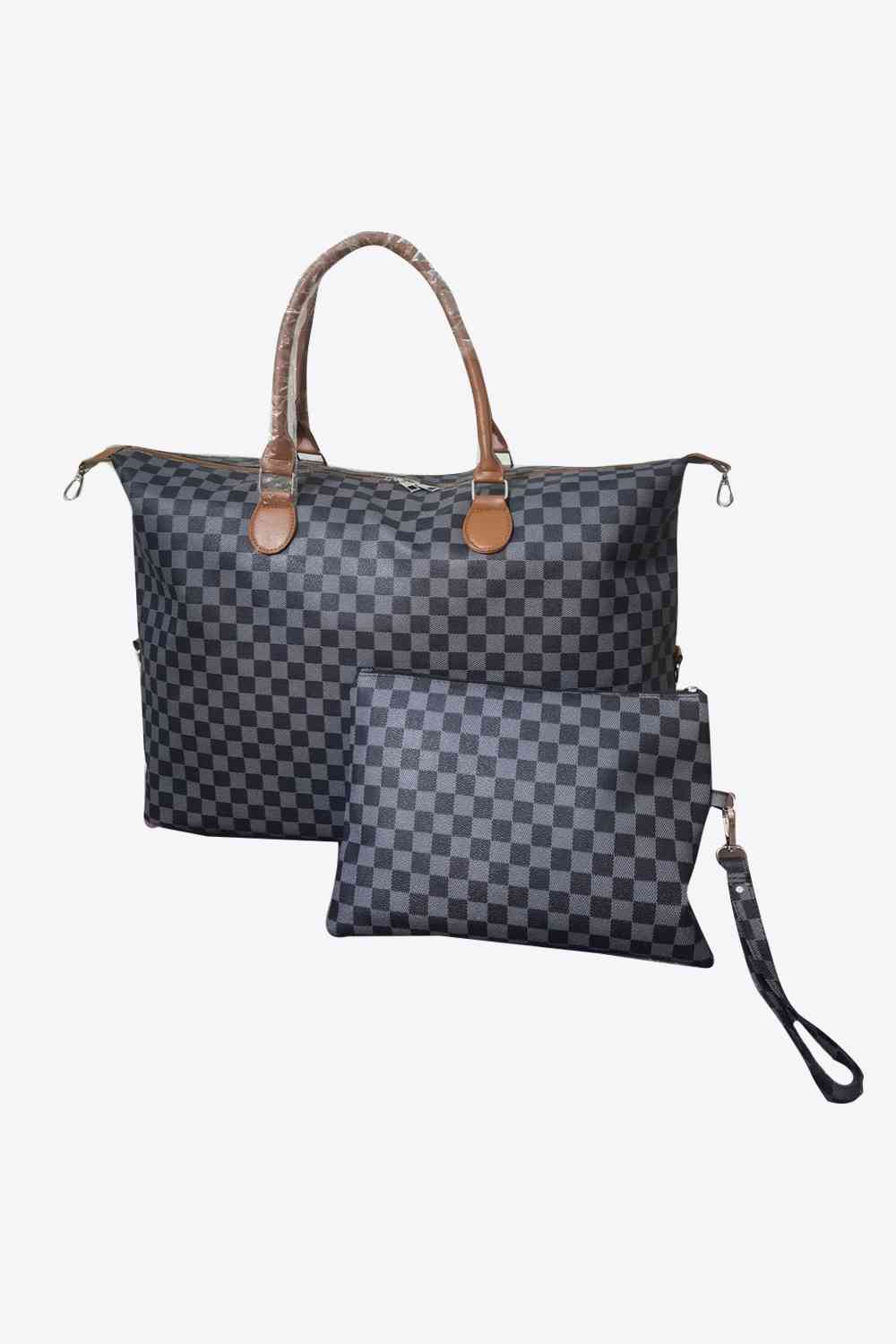 Checkered Two-Piece Bag Set - BEYOND FASHION