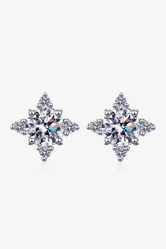 Four Leaf Clover 2 Carat Moissanite Stud Earrings - BEYOND