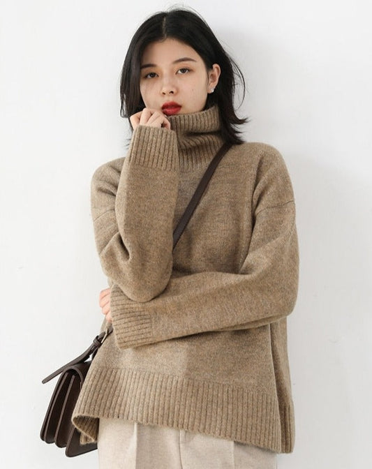 Turtleneck Pullover Basic Sweater