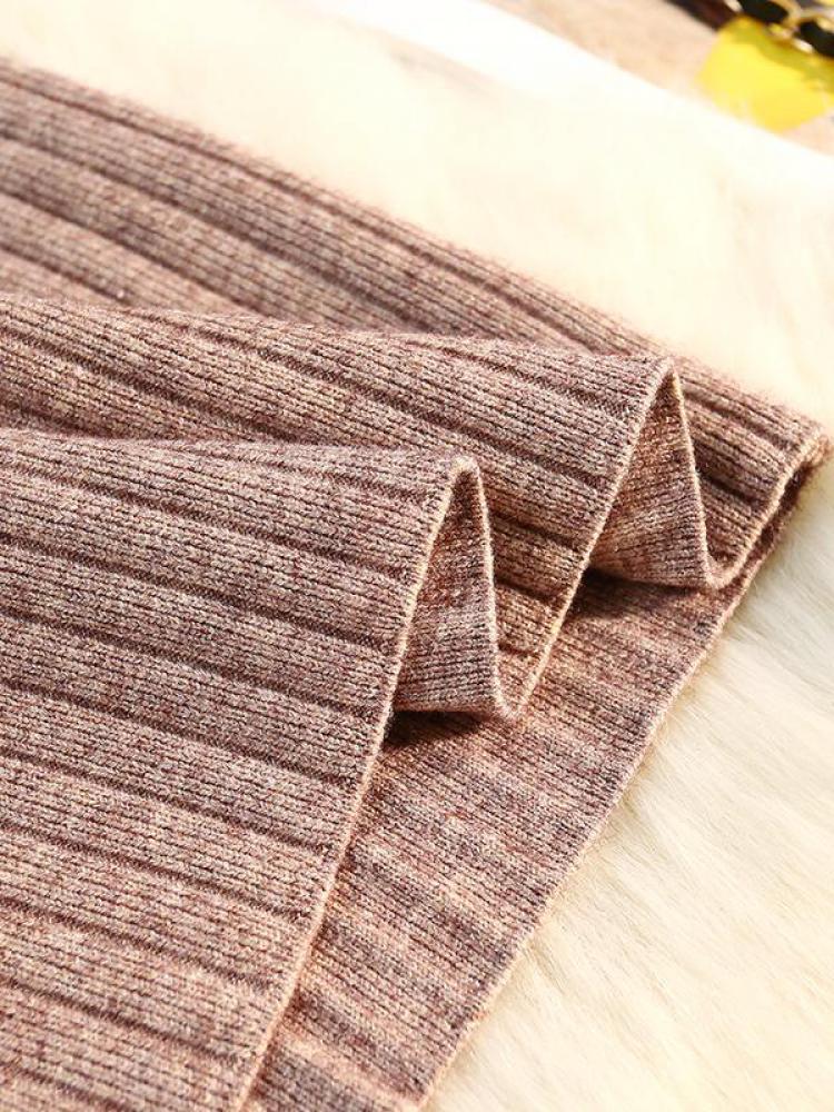 High-Waist Striped Knit Midi Skirt - BEYOND