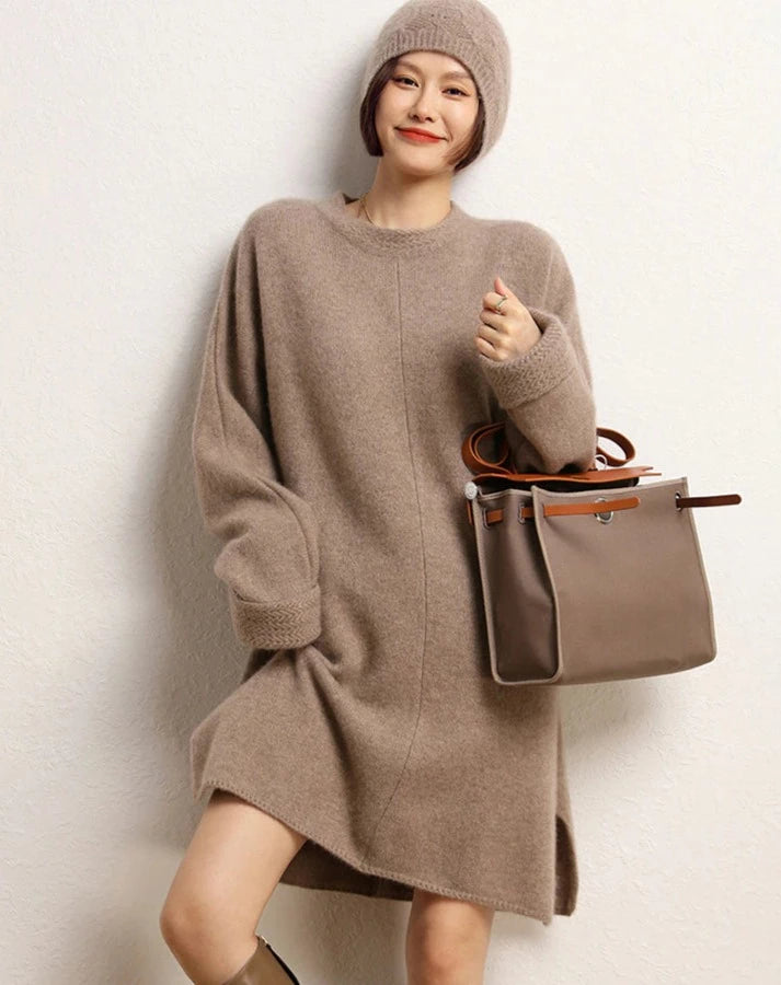 Loose Cashmere Sweater Dress - BEYOND