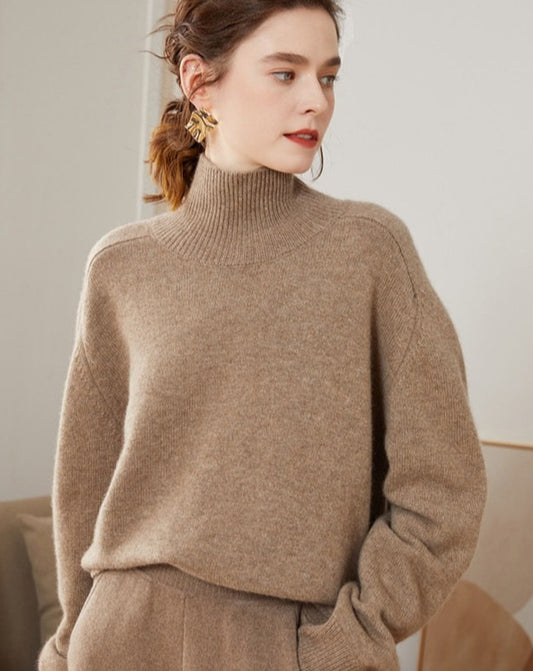 Cashmere Turtleneck Knit Sweater - BEYOND