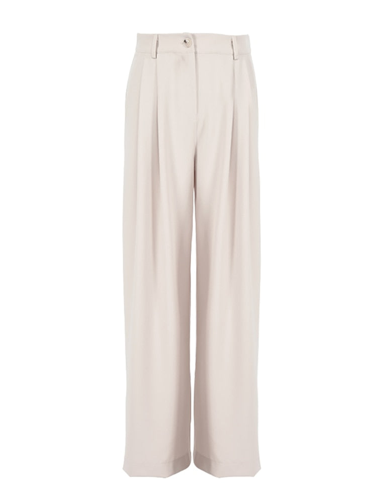 Wide Top And High Waist Wide Pants Suit – BEYOND