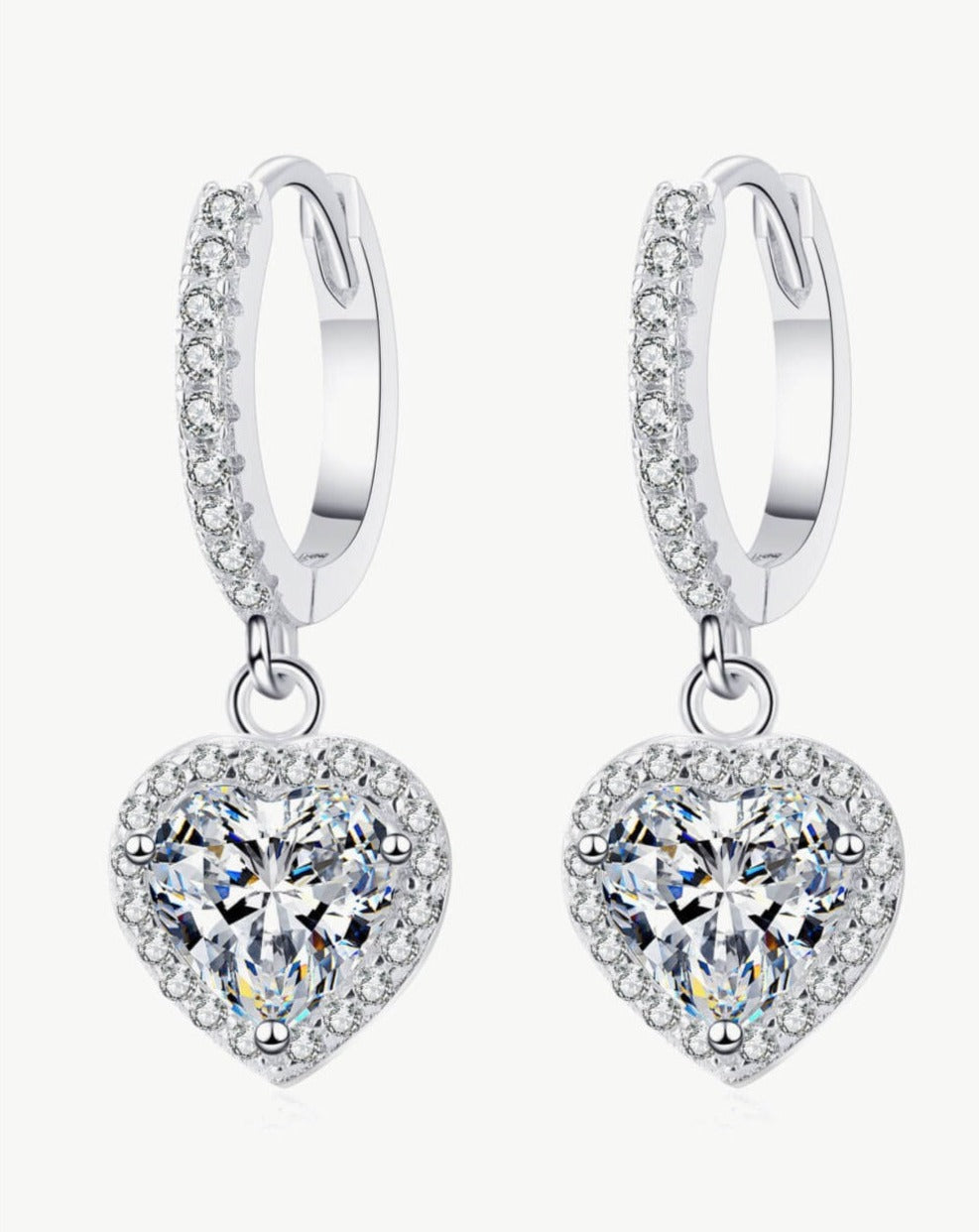 Heart-Shaped Drop Earrings