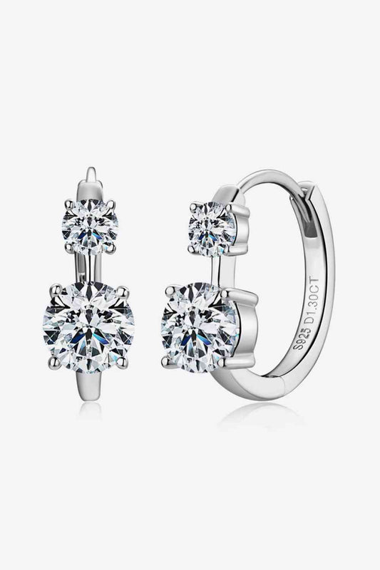 1.3 Carat Moissanite 925 Sterling Silver Earrings - BEYOND FASHION