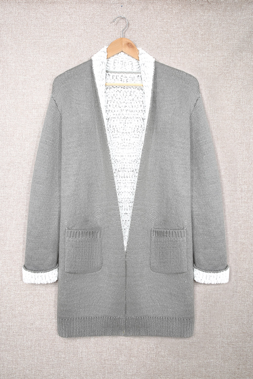 Front Pocketed Longline Cardigan
