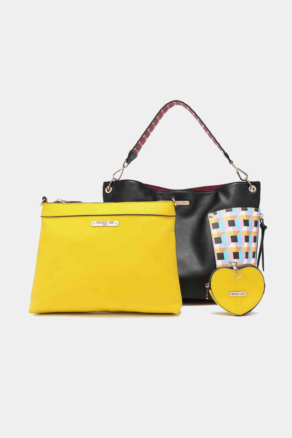 Nicole Lee USA Quihn 3-Piece Handbag Set - BEYOND FASHION