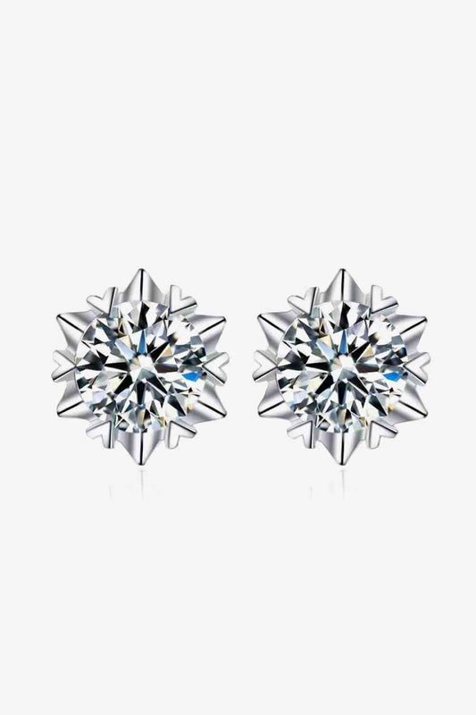 Stuck On You 4 Carat Moissanite Stud Earrings