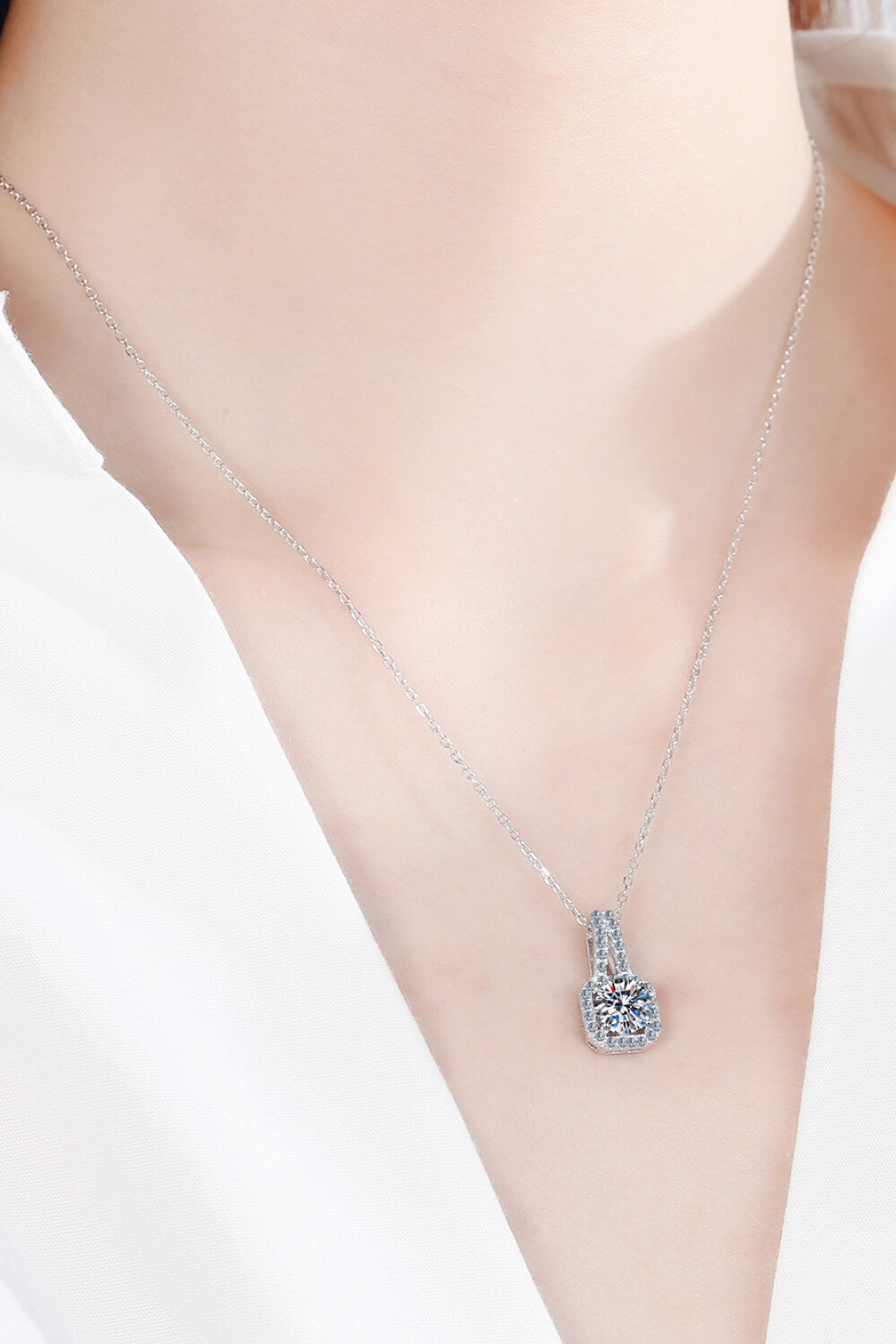 Two Carat Moissanite Pendant Necklace