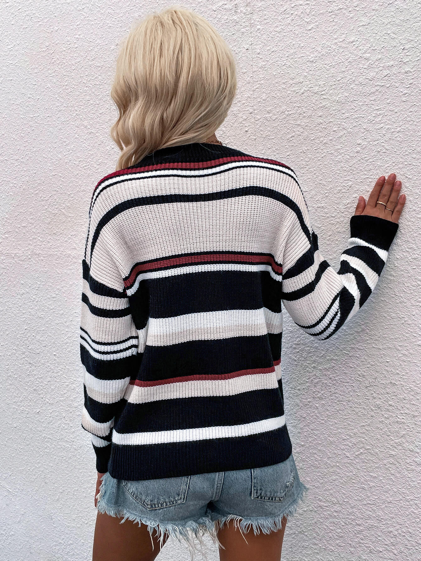 Striped Round Neck Sweater