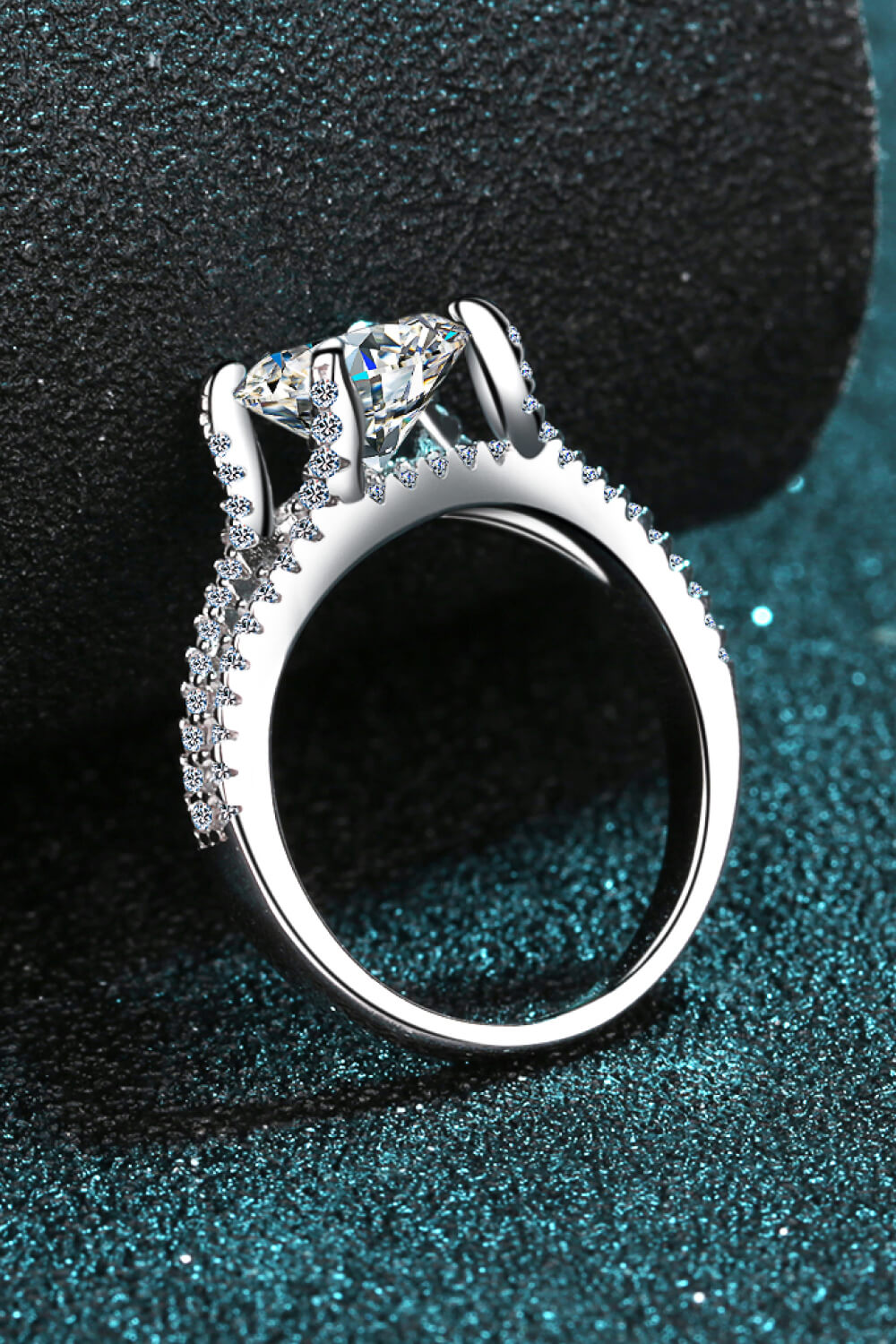 Moissanite Sterling Silver Ring