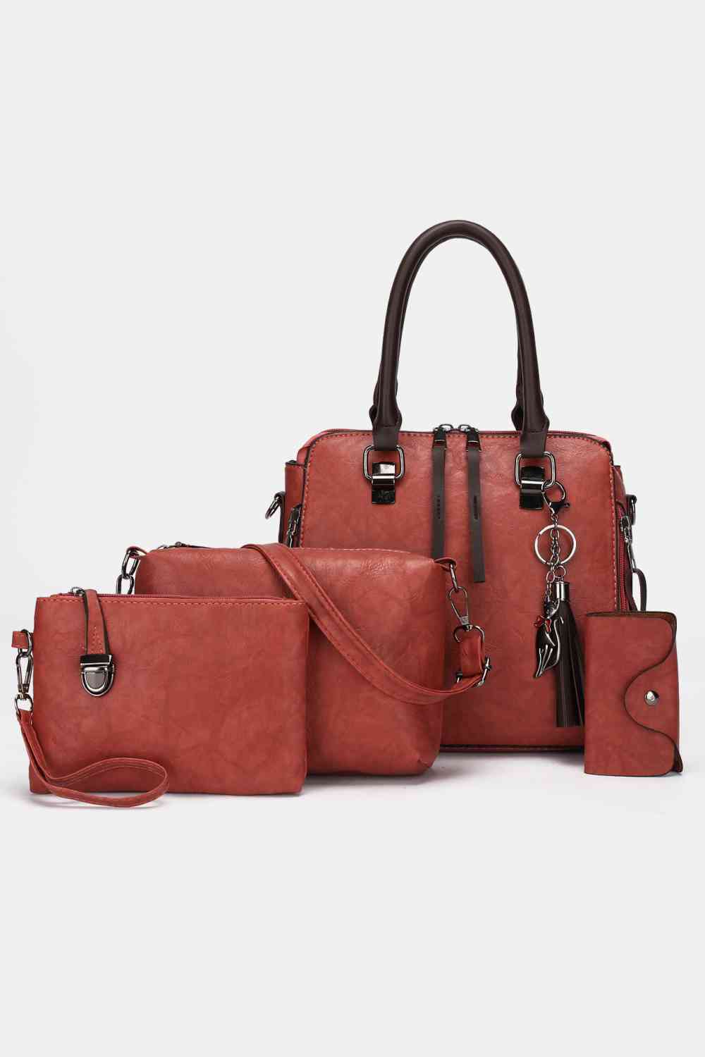 PU Leather Bag Set - 4-Piece