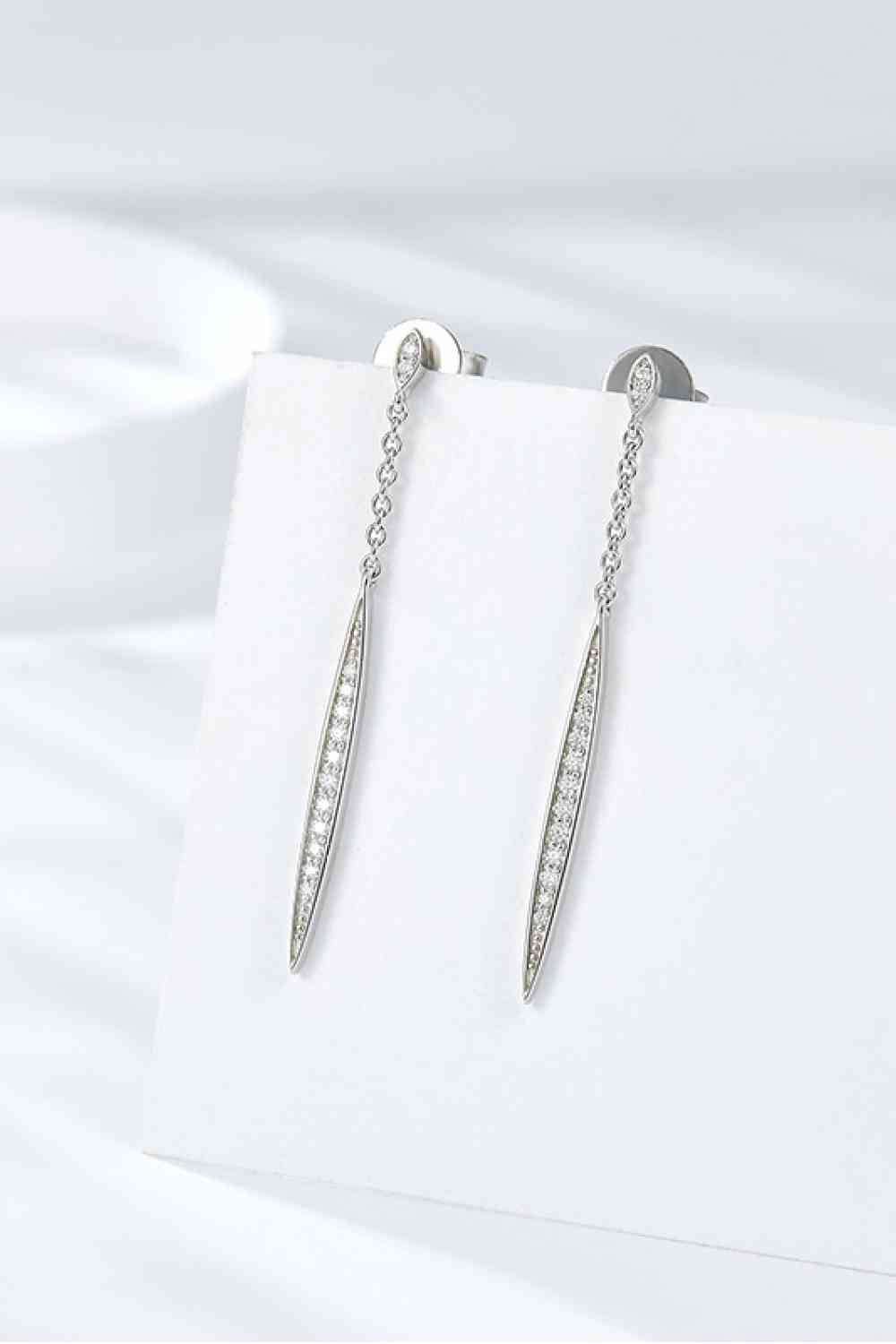 Elegant Moissanite 925 Sterling Silver Drop Earrings - BEYOND