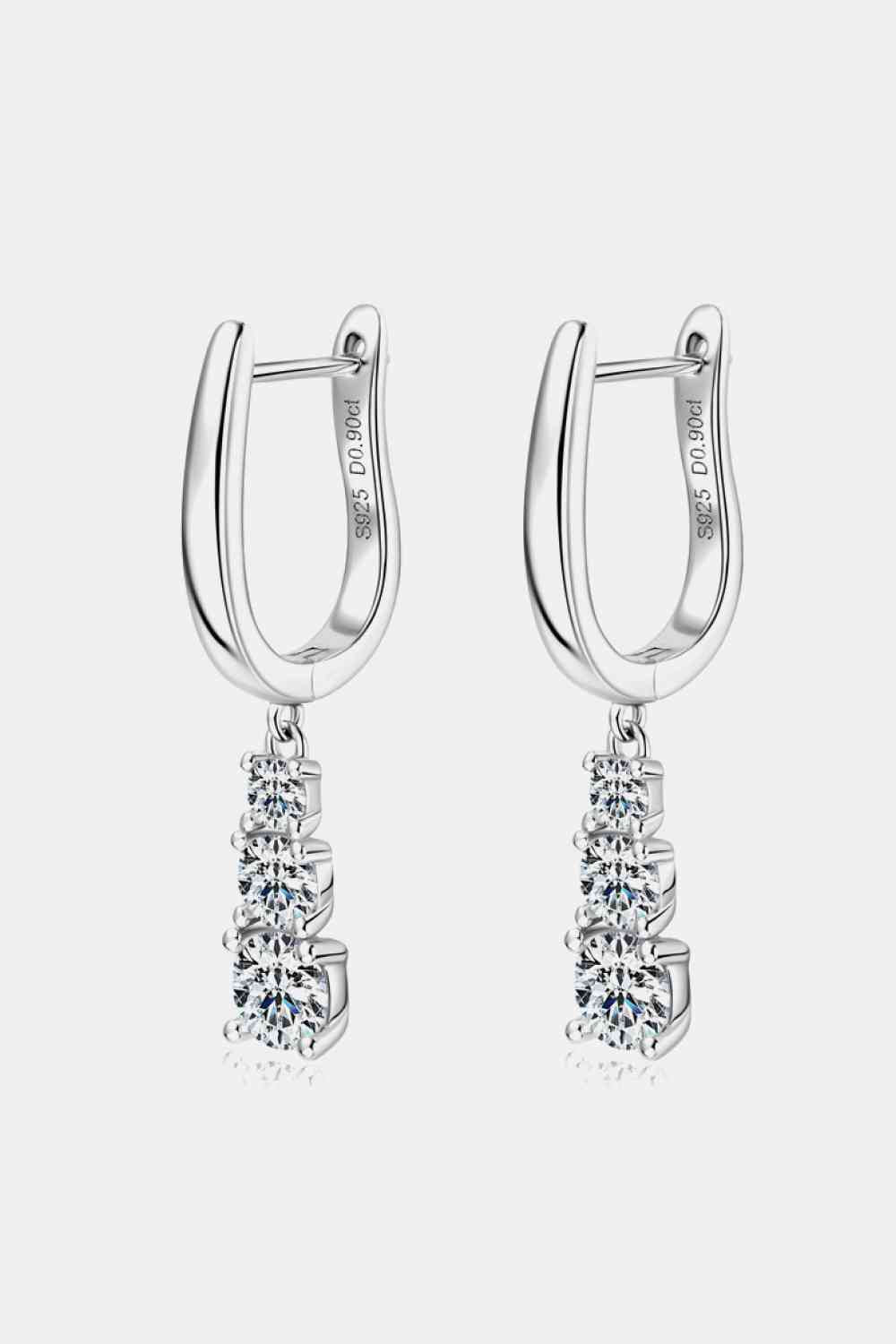 1.8 Carat Moissanite 925 Sterling Silver Drop Earrings - BEYOND