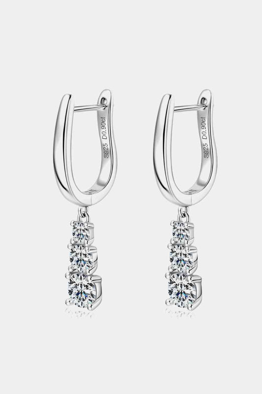 1.8 Carat Moissanite 925 Sterling Silver Drop Earrings - BEYOND