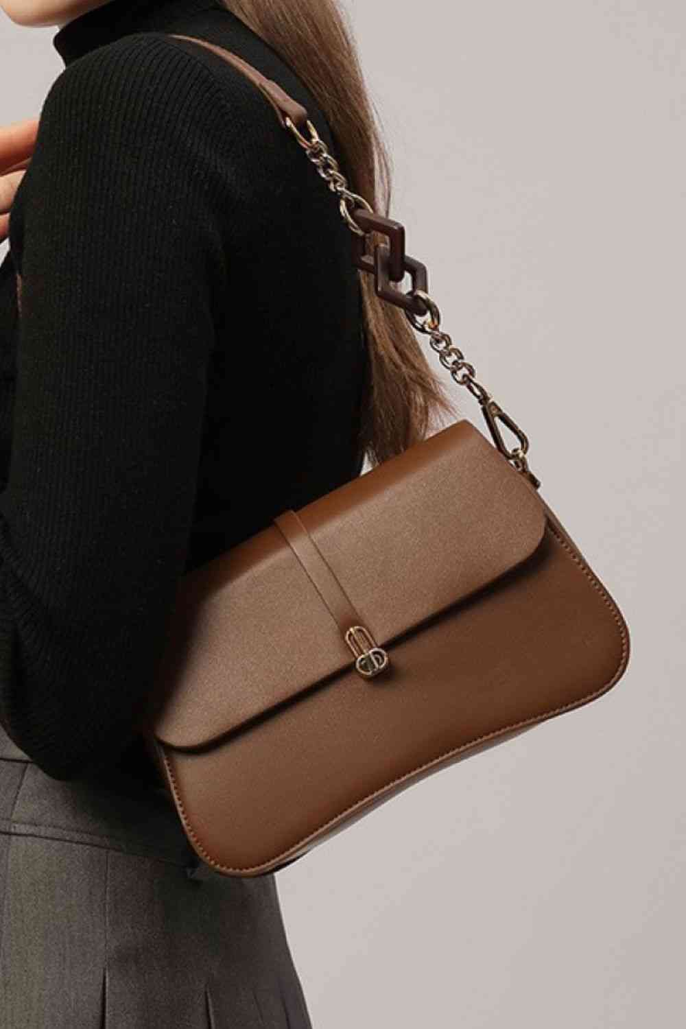 PU Leather Shoulder Bag - BEYOND FASHION