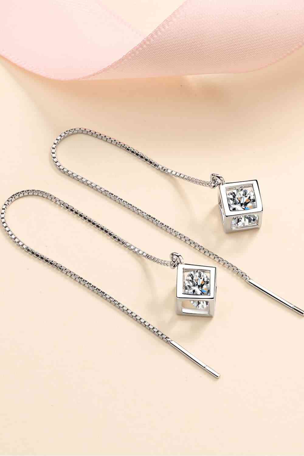 2 Carat Moissanite 925 Sterling Silver Threader Earrings - BEYOND