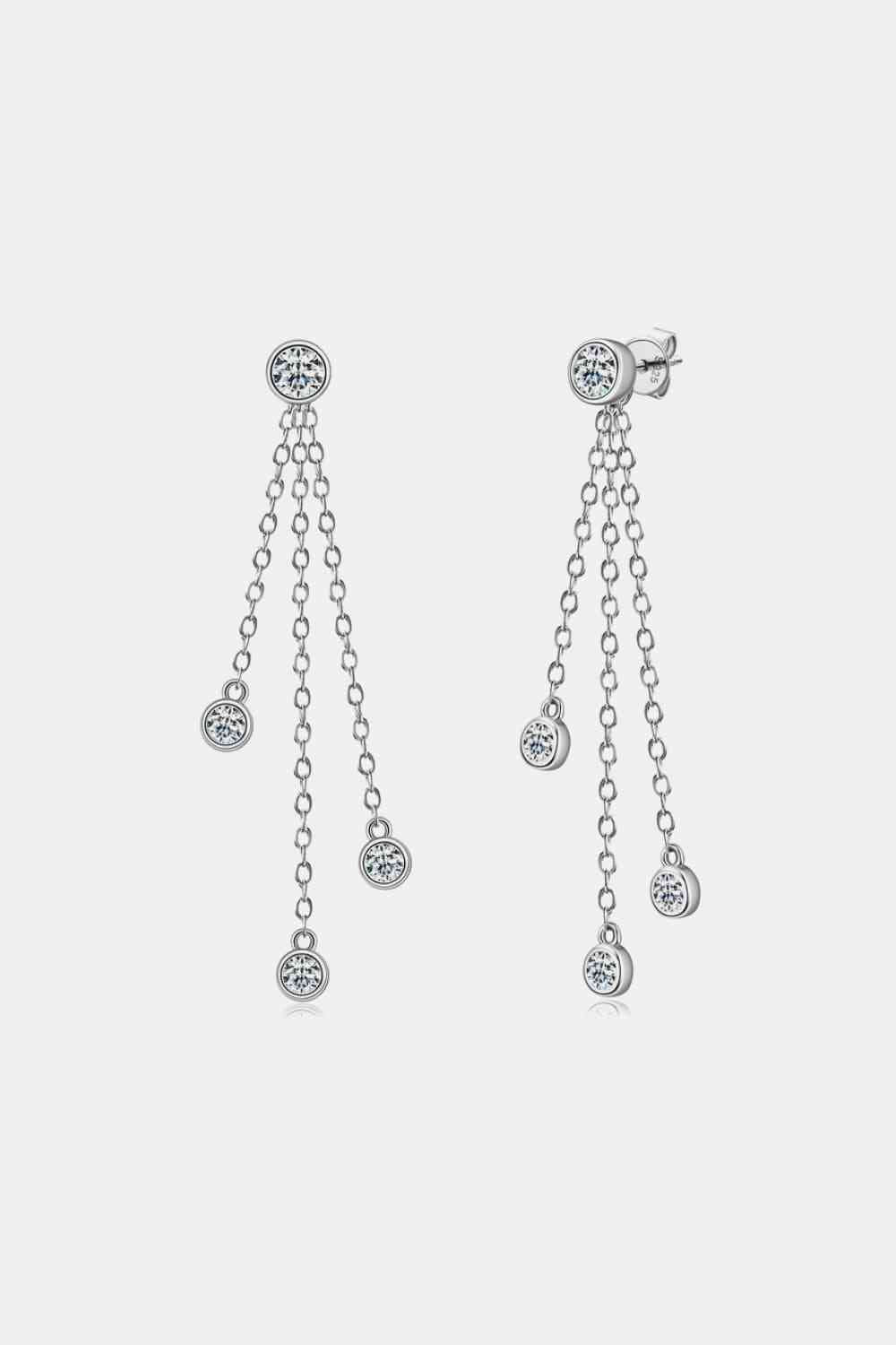 1.2 Carat Moissanite Layered Chain Earrings - BEYOND