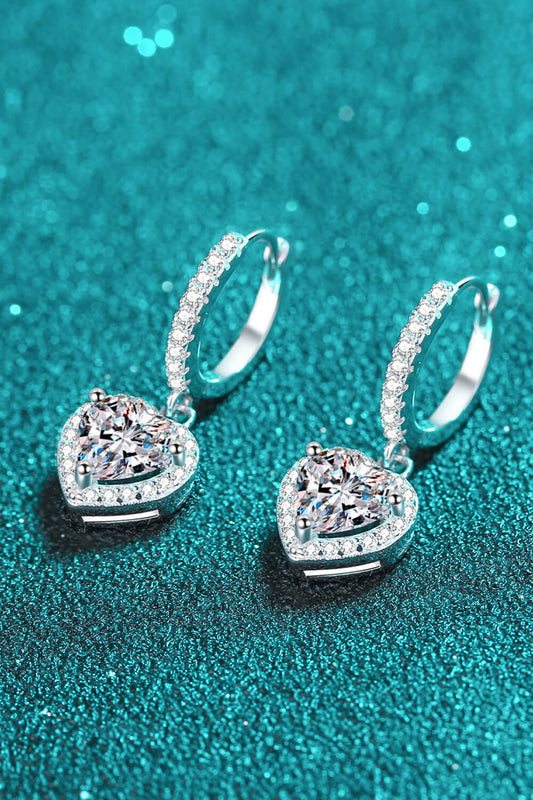 Heart-Shaped Drop Earrings